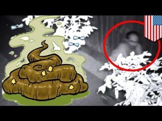 Serial Pooper! Camera catches wacko pooing in Houston yards