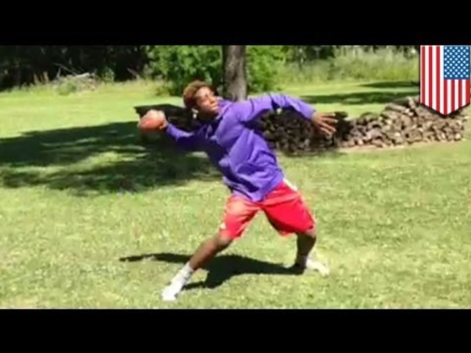 Gone viral: High school football phenom Gary Haynes catches his own passes