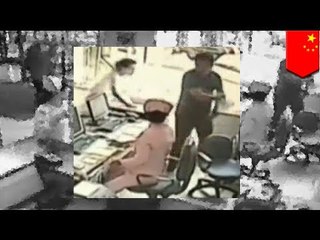 Caught on camera: Chinese nurse gets bumrushed after not giving woman VIP service (VIDEO)