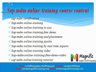 sap mdm online training in uk