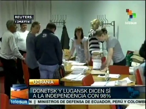 El 98% de votos en referendo separatista de Donetsk y Lugansk dicen Sí