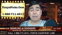 LA Dodgers vs. Miami Marlins Pick Prediction MLB Odds Preview 5-12-2014