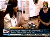 Pdta. Cristina recibe a su par chilena, Michelle Bachelet