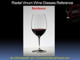 Riedel Vinum Bordeaux Engraved Wine glasses description and recommended use
