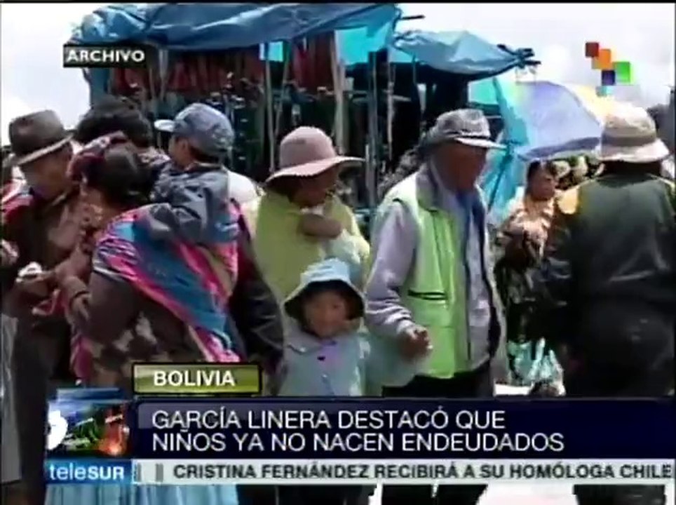 Niños bolivianos ya no nacen endeudados, afirma vicepdte. Linera