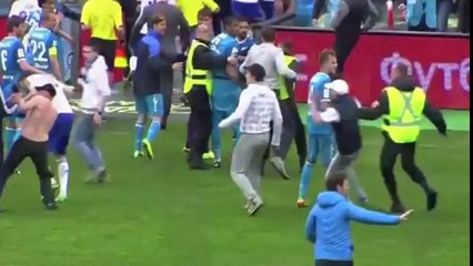 Zenit supporter punches Dynamo Moscow player