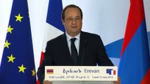 Ouverture par François Hollande et Serge Sarkissian du Forum économique franco-arménien