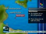 Italia: naufraga barco frente a Lampedusa con 400 inmigrantes