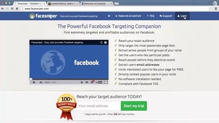 facesniper-Build a healthy Facebookpage-targeting tool with gifts‬ - YouTube