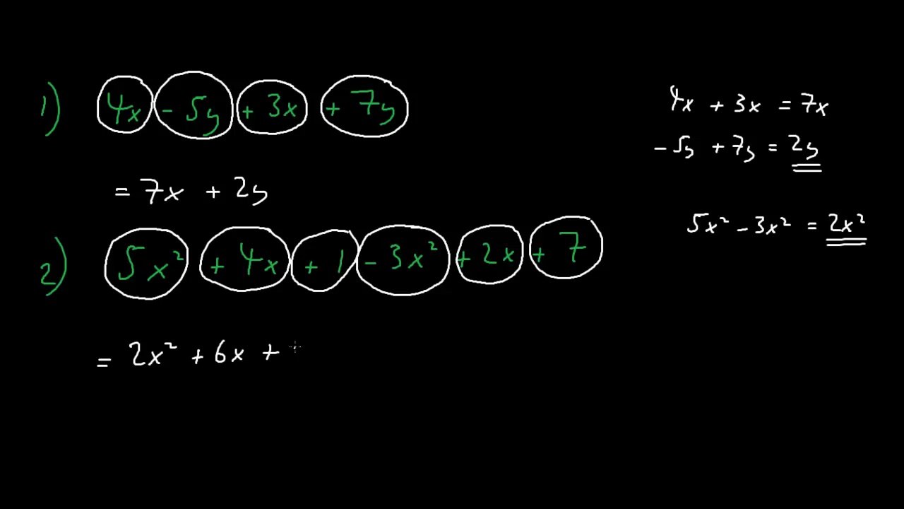 Simplifying Equations & Collecting Like Terms