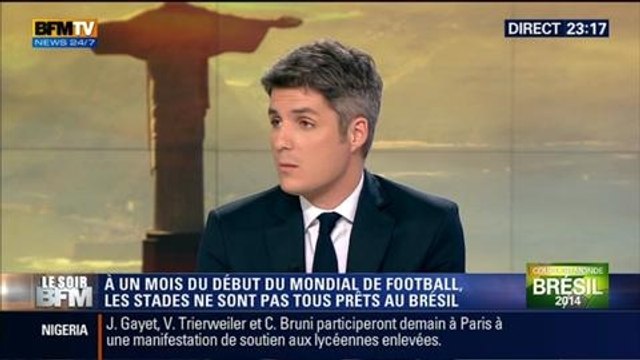 Le Soir BFM: Coupe du Monde 2014 J-31: le Brésil n'est pas prêt - 12/05 3/4