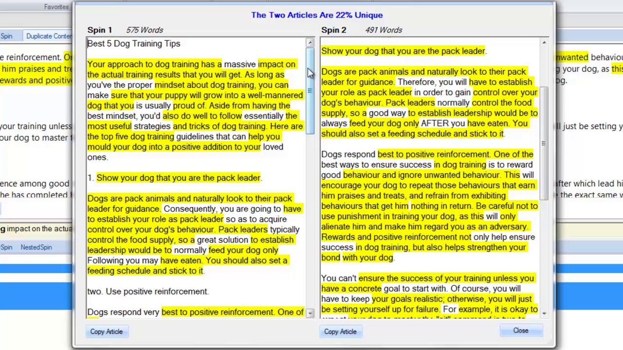 6.Working with the Spinner - Preparing Spun Articles for Publication-TBS 2-6