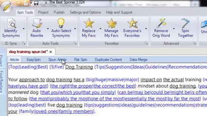 7.Working with the Spinner - Publishing a Spun Article-TBS 2-7