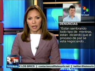 Santos, molesto sobre acusaciones levantadas contra proceso de paz