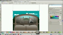 Inkscape   GIMP Speed Art Dibujando Caricatura Anime Pigis Dentro De Un Automobil Colores Vector