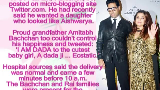 Aishwarya Rai Bachchan blessed with a baby girl