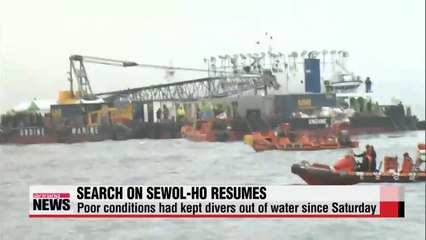 Search for Sewol-ho victims resumes after three days