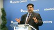 Federal Minister for Commerce Engr. Khurram Dastgir Khan speaking at a Public Speaking session at the Atlantic Council in Washington DC May 13,2014