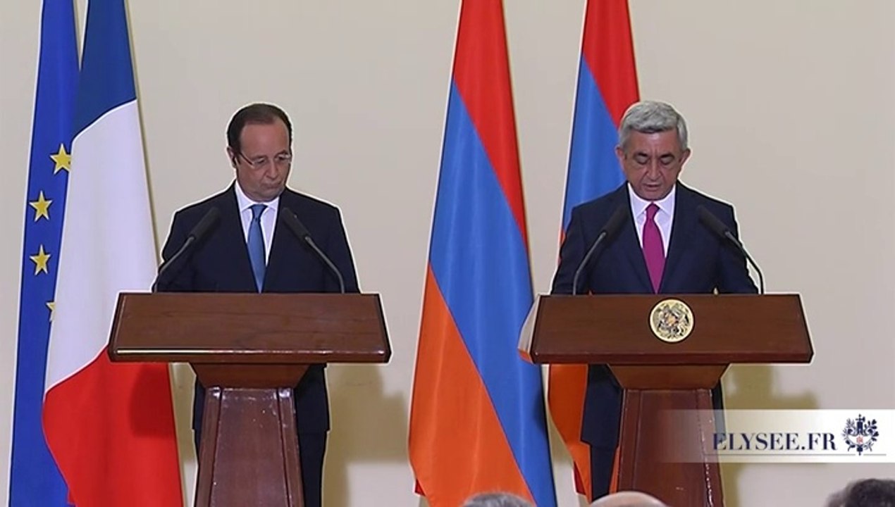 Conférence de presse conjointe avec M. Serge SARKISSIAN, président de la République d'Arménie