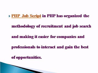PHP Job Script