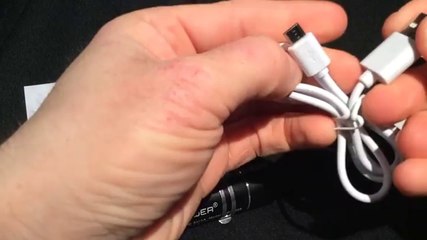 A bright RAVPower Luster 3000mAh mini Led flashlight and Phone charger!