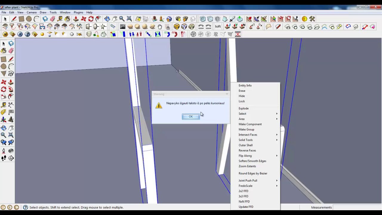 Sketchup Lesson 18 - Chair and table