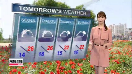 Showers forecast for Jeju, clear elsewhere