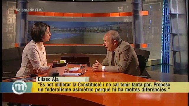 TV3 - Els Matins - Eliseo Aja: La Constitució preveu la seva reforma per definició