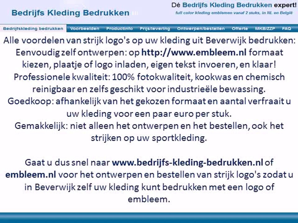Kleding bedrukken Beverwijk