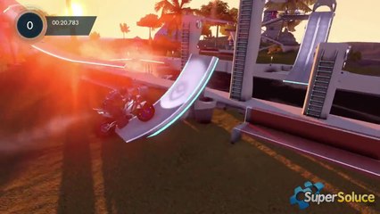 Plage aux bungalows - Défi : Homme-canon - Trials Fusion