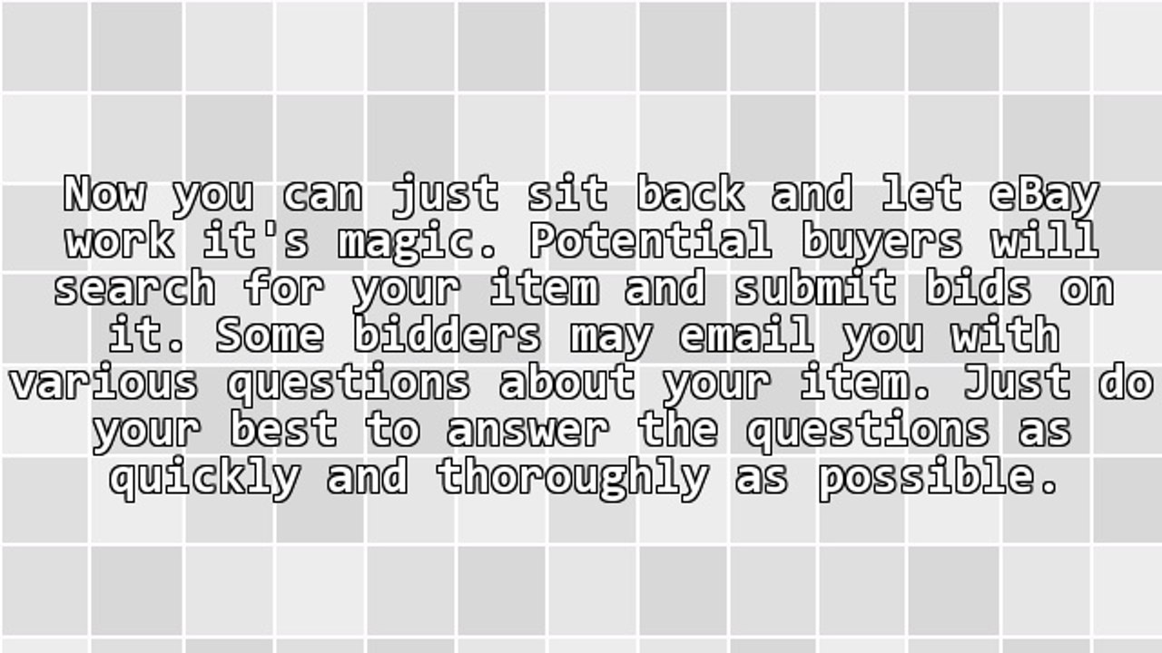 How To Post Your First Auction On eBay