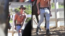 Justin Bieber se quita la camisa montando a caballo