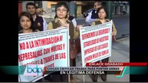 Vigilantes protestan por trabas de Sucamec en licencias para portar armas