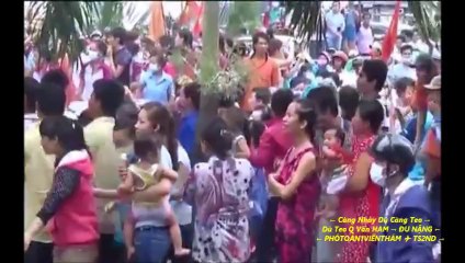 BÌNH DƯƠNG ngày 13/5/14 : Công nhân KCN SÓNG THẦN đình công, xuống đường CHỐNG TÀU CỘNG