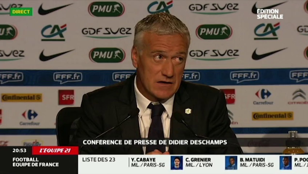 Deschamps sur Abidal non sélectionné, une décision "difficile"