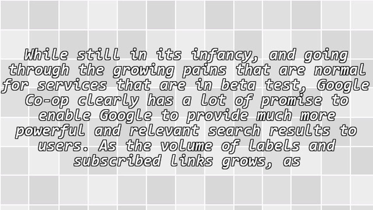 Google Co-Op Overview