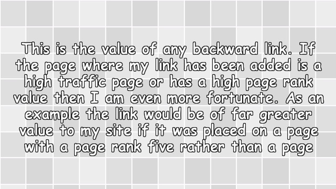 The Importance Of Obtaining Backward Links