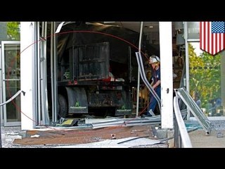 Truck crashes into Baltimore area TV station WMAR, suspect apprehended