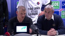 Conférence de presse SM Caen - Nîmes Olympique (1-1) : Patrice GARANDE (SMC) - René MARSIGLIA (NIMES) - 2013/2014