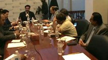 Federal Minister for Commerce Engr. Khurram Dastgir Khan Press Briefing to the Pakistani Journalists at Embassy of Pakistan Washington DC