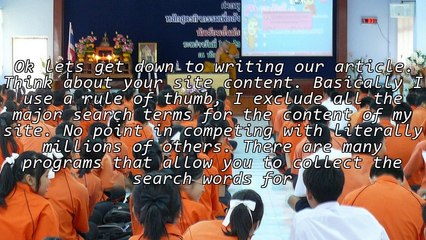 Writing Articles for SEO? - Do it properly!