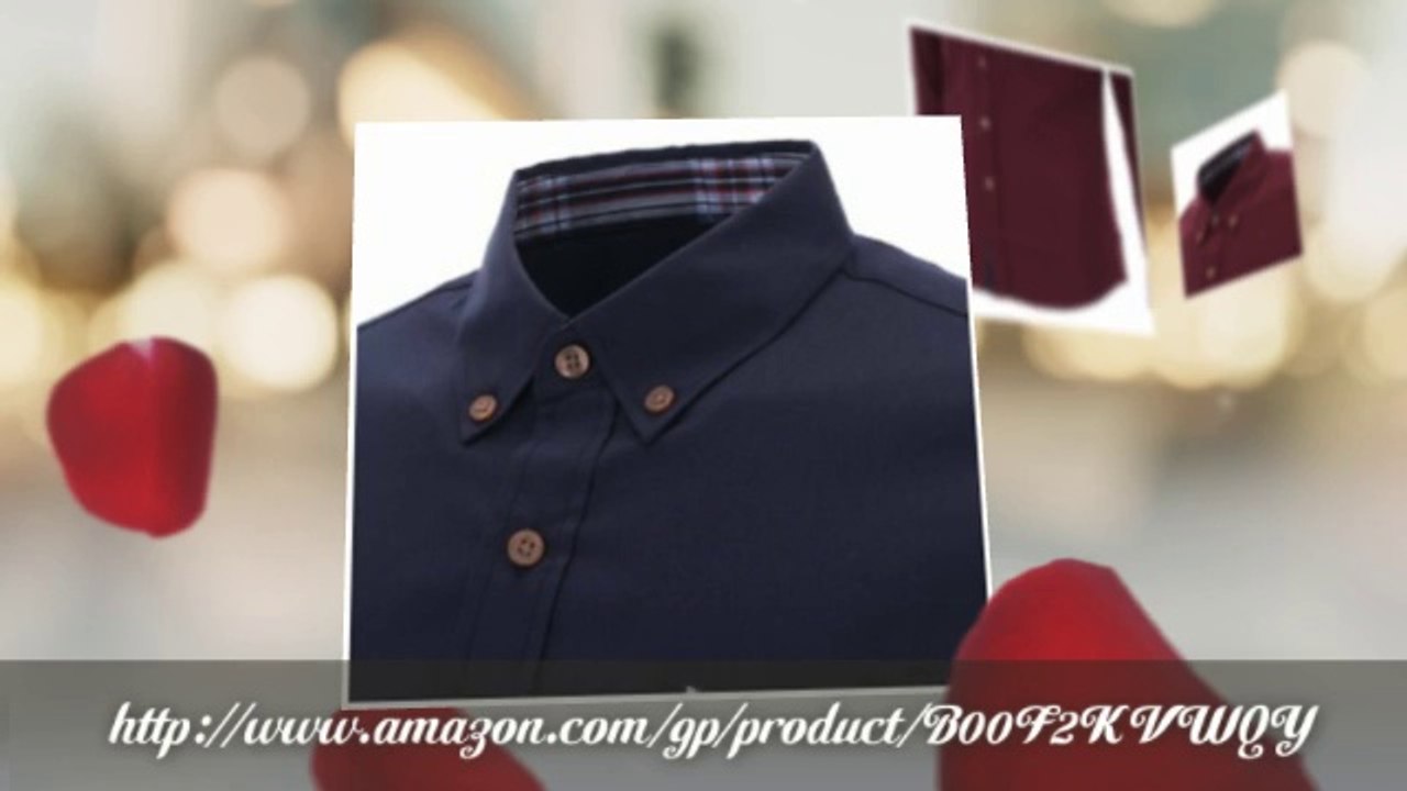 For Sale! FLATSEVEN Mens Checker Pocket Stretch Casual Dress Shirts