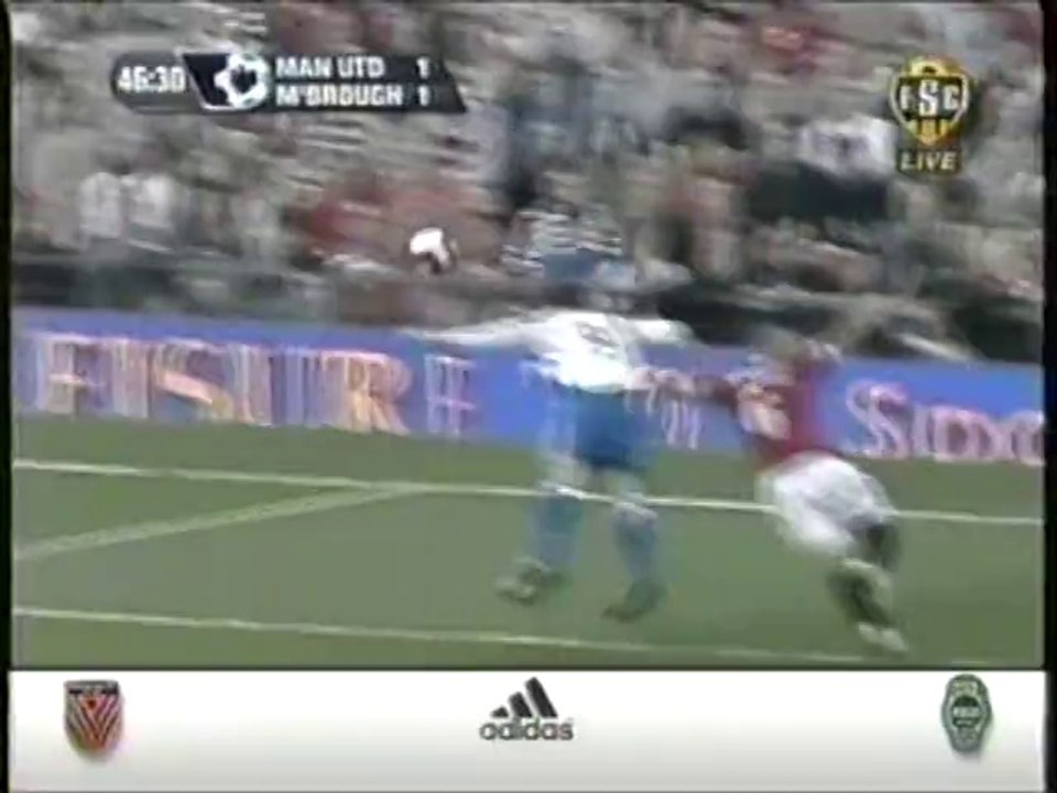 2007 (April 21) Manchester United 1-Middlesbrough 1 (English Premier League)