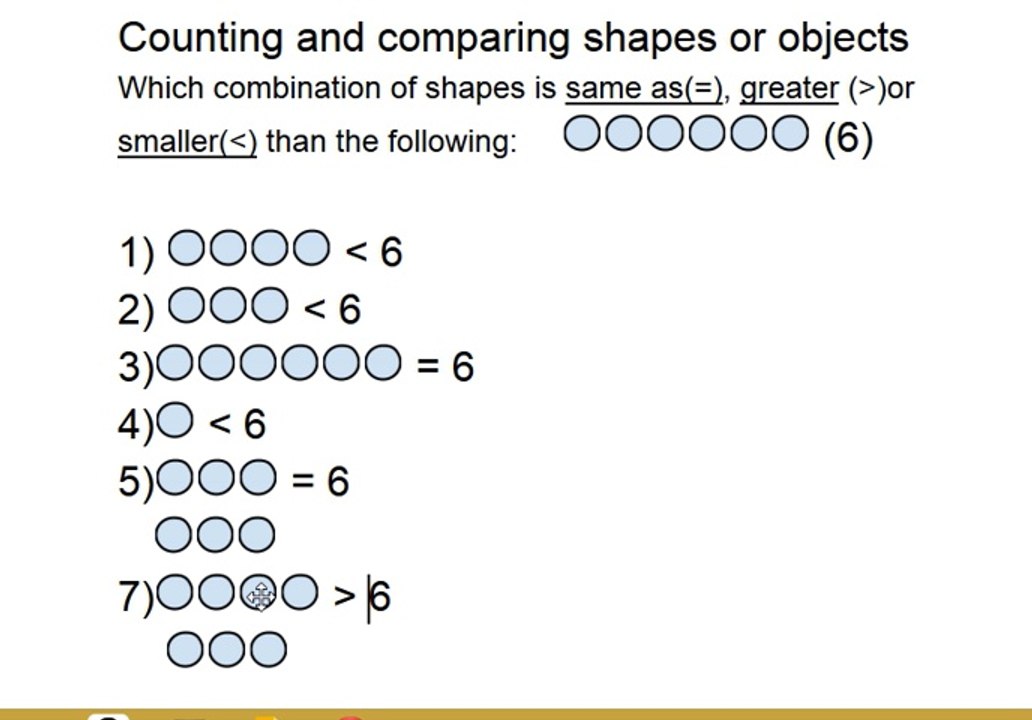 Learning to compare numbers and objects, Maths fun for kindergarten kids