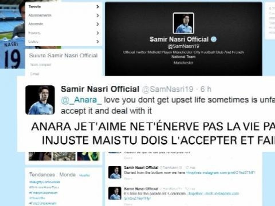 La compagne de Nasri pète les plombs sur Twitter - 14/05
