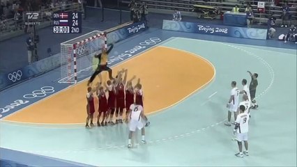 Mikkel Hansen incredible goal [Denmark-Russia - Olympics 2008]