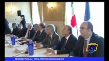 Regione Puglia | Ok al protocollo legalità