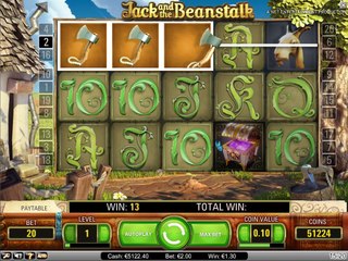 cherrycasino.com - Gameplay Jack and the Beanstalk Slot Gameplay - (100% Signup Bonus)