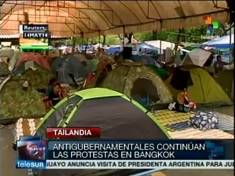 Continúan las protestas antigubernamentales en Tailandia
