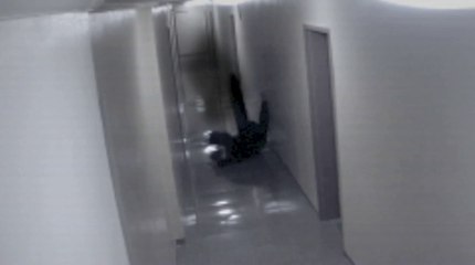 Spine-chilling video of ghost 'knocking a man to the floor'